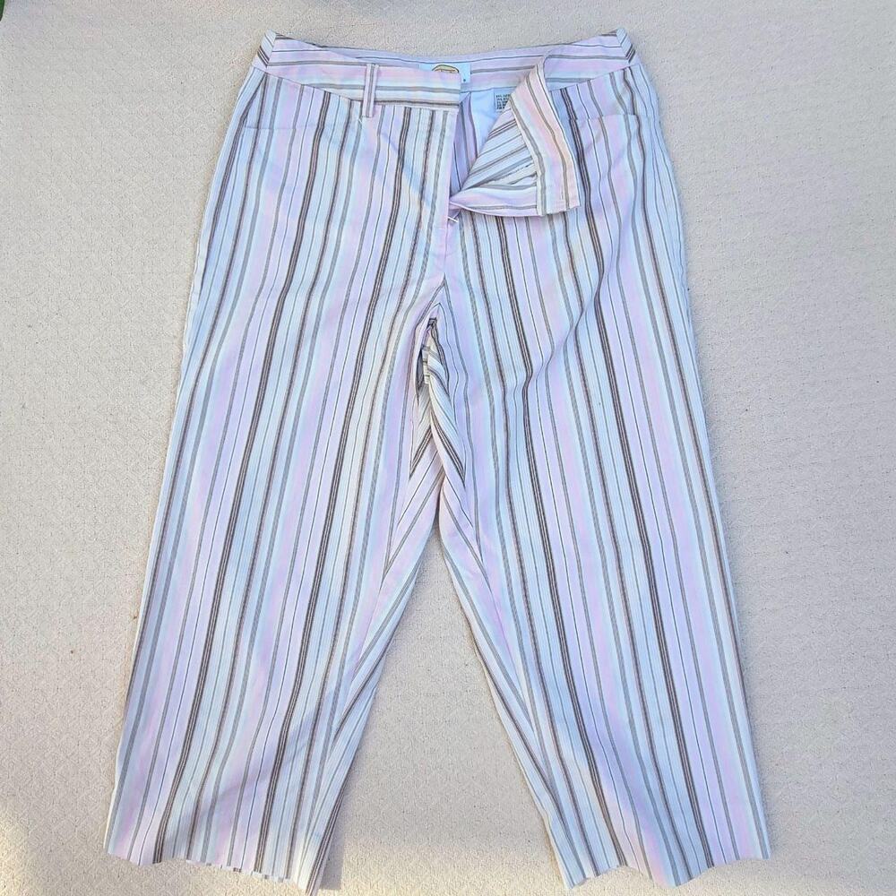 Talbots petites striped stretch trousers